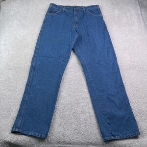 Dickies Jeans Mens 36x34 Blue Regular Fit Straight Leg Workwear Cotton Denim